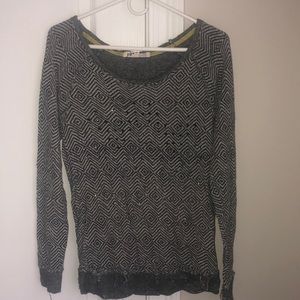 Distressed long sleeve buckle shirt